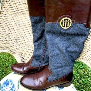 Designer high top boot